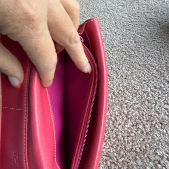 LODIS Vintage EUC Green/Pink Smooth Leather Wallet with Minimalist Design - Picture 14 of 16